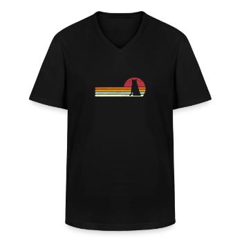 Alaskan Malamute - Männer-T-Shirt mit V-Ausschnitt - Schwarz - Vorne - AI Model Male 178 dark (178cm)