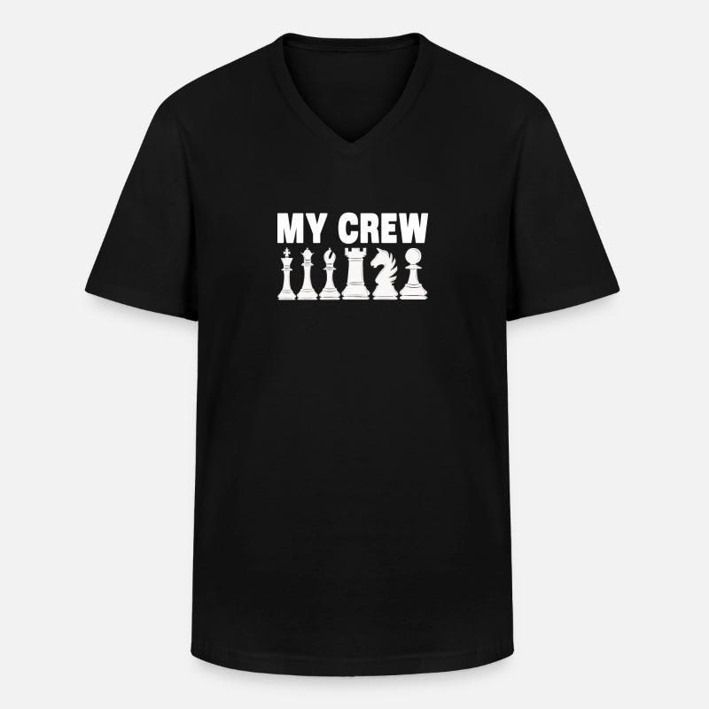 Schach Sprüche - Männer-T-Shirt mit V-Ausschnitt - Schwarz