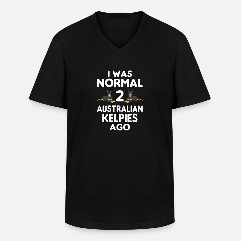 Australian Kelpie Hundebesitzer - Männer-T-Shirt mit V-Ausschnitt - Schwarz