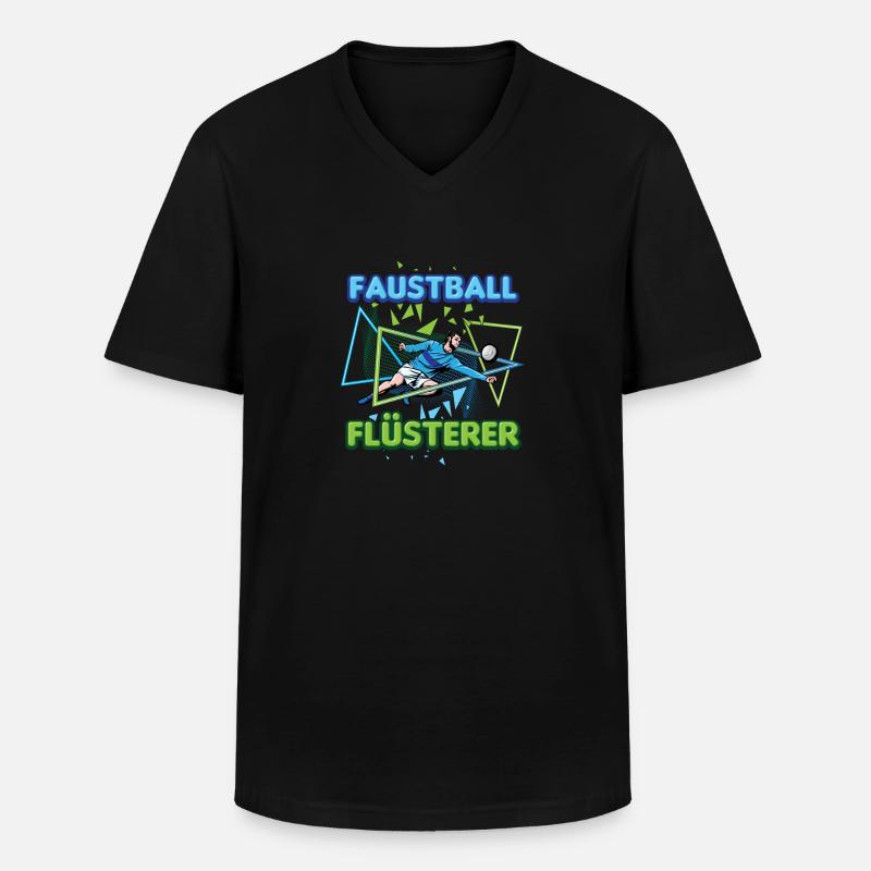 Faustball Flüsterer Rückschlagspiel Faustballer - Männer-T-Shirt mit V-Ausschnitt - Schwarz