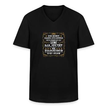 Zimmerer - Männer-T-Shirt mit V-Ausschnitt - Schwarz - Vorne - AI Model Male 178 dark (178cm)