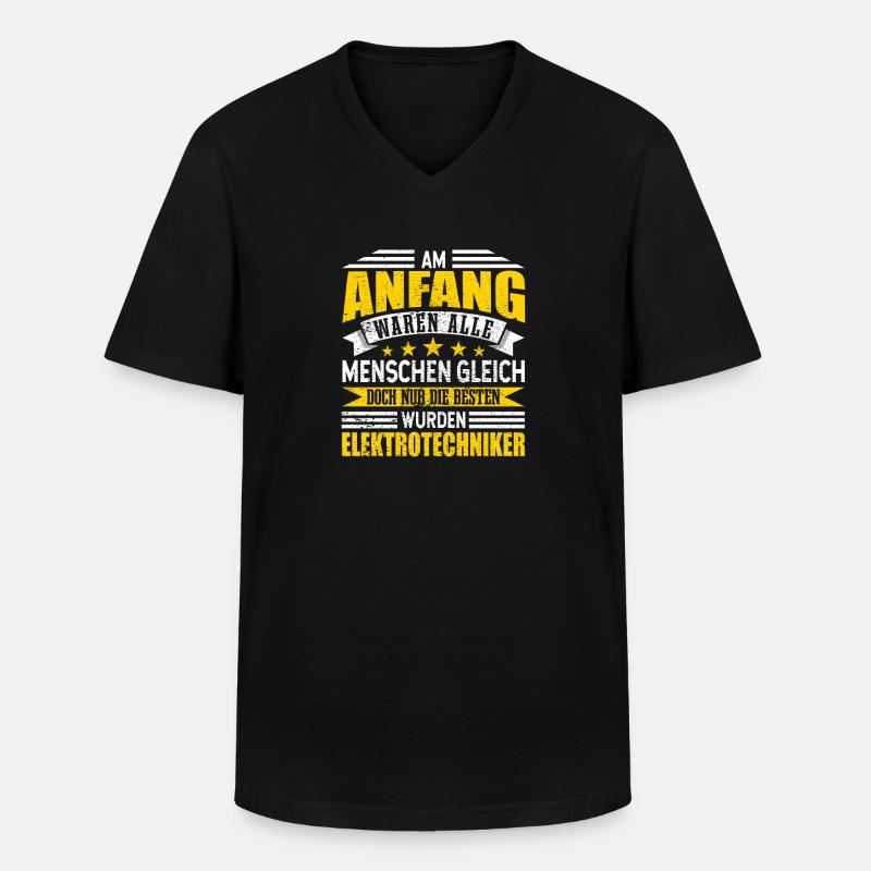 Elektrotechniker - Männer-T-Shirt mit V-Ausschnitt - Schwarz