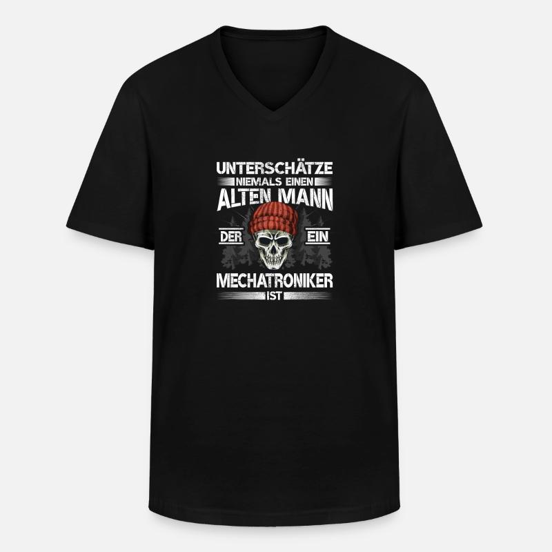Mechatroniker - Männer-T-Shirt mit V-Ausschnitt - Schwarz