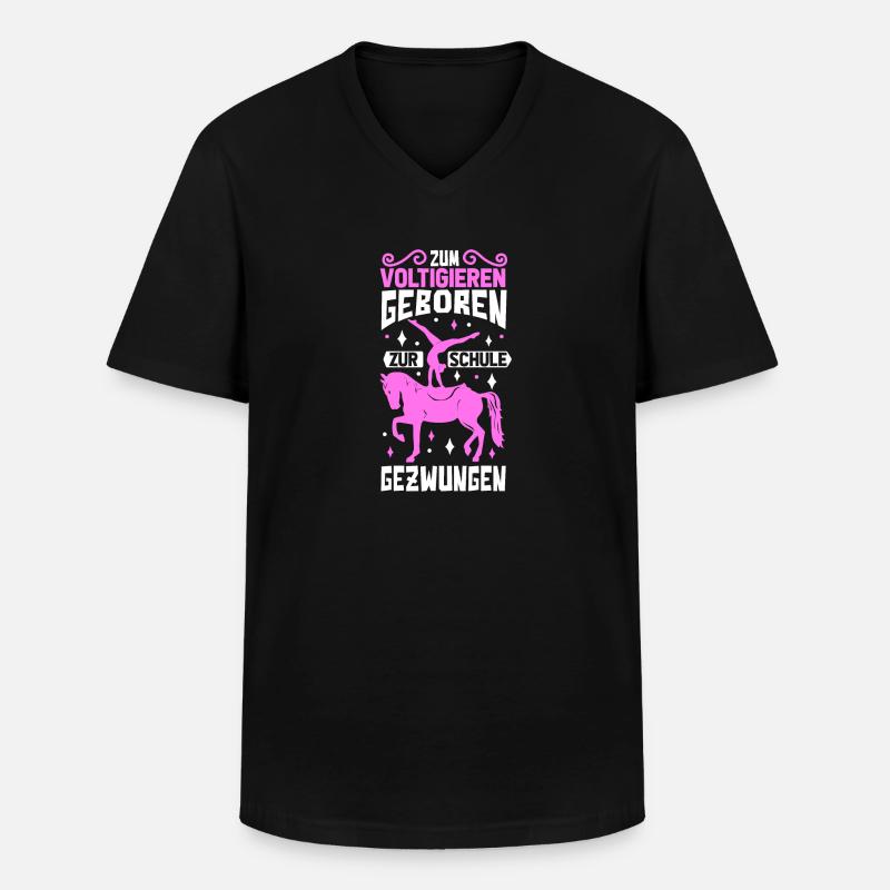 Voltigieren - Männer-T-Shirt mit V-Ausschnitt - Schwarz