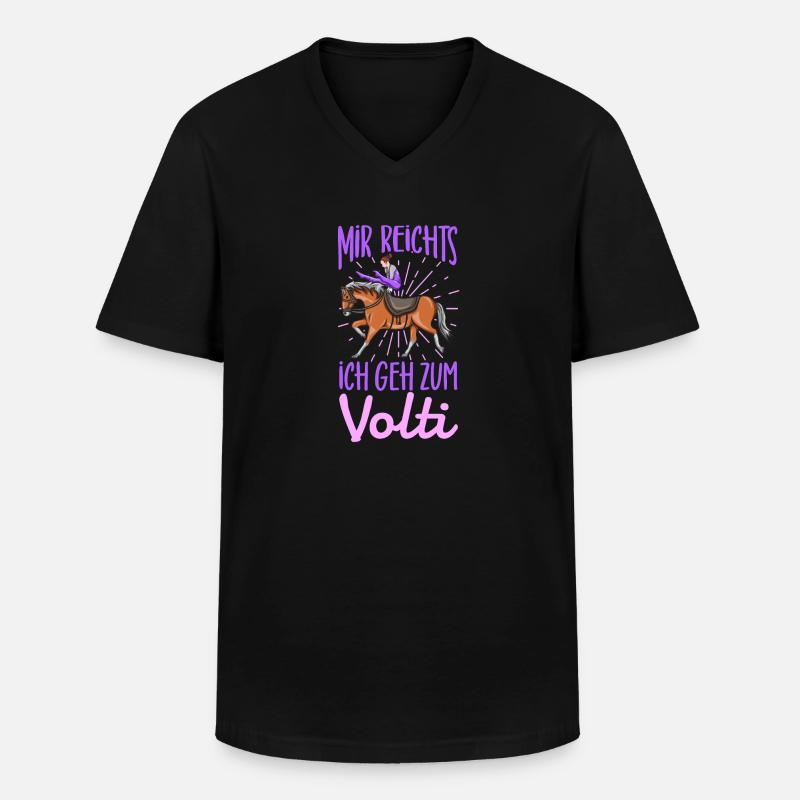 Voltigieren - Männer-T-Shirt mit V-Ausschnitt - Schwarz