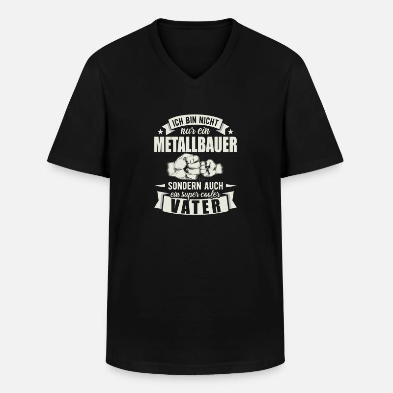 Metallbauer - Männer-T-Shirt mit V-Ausschnitt - Schwarz