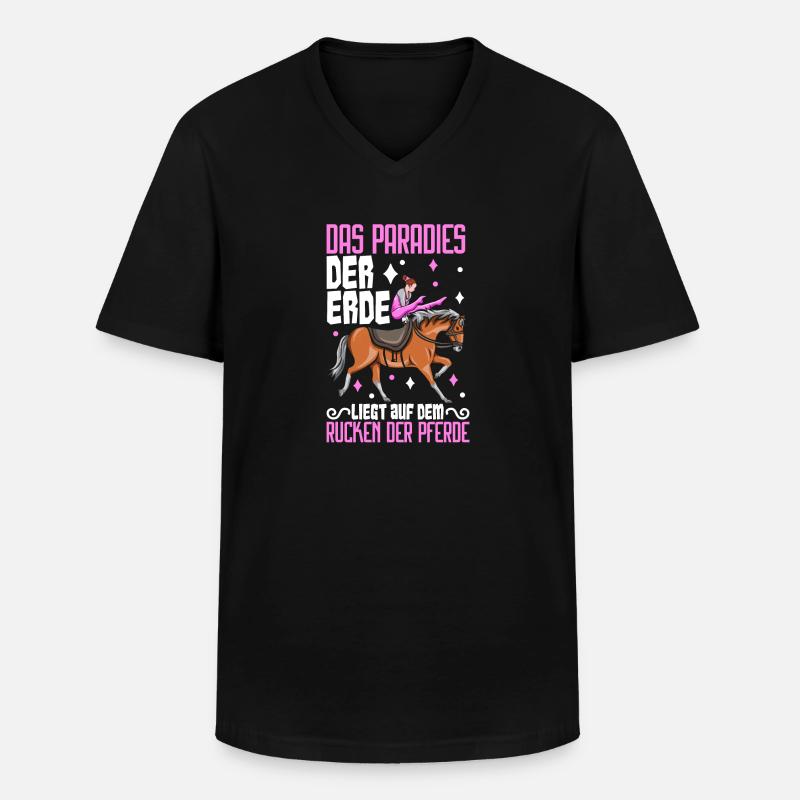 Voltigieren - Männer-T-Shirt mit V-Ausschnitt - Schwarz