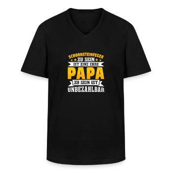 Schornsteinfeger - Männer-T-Shirt mit V-Ausschnitt - Schwarz - Vorne - AI Model Male 178 dark (178cm)