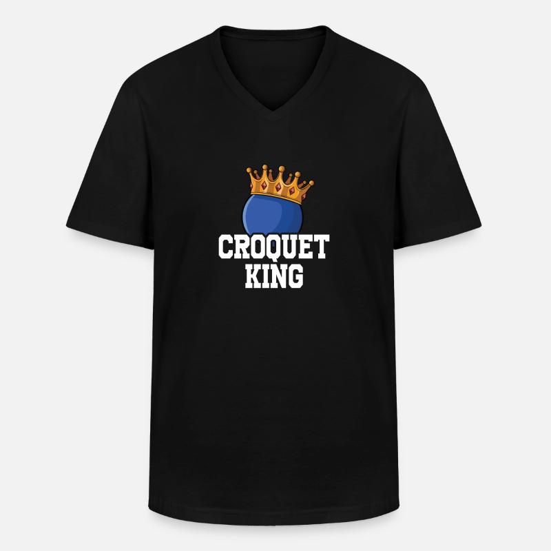 Croquet - Männer-T-Shirt mit V-Ausschnitt - Schwarz