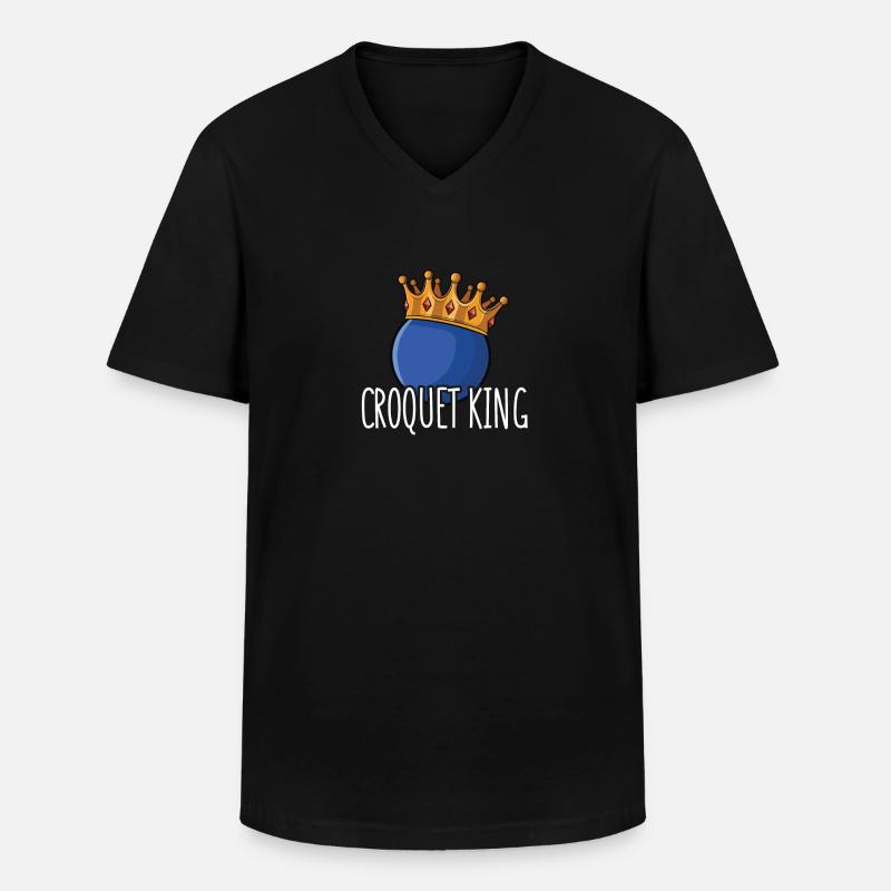 Croquet - Männer-T-Shirt mit V-Ausschnitt - Schwarz