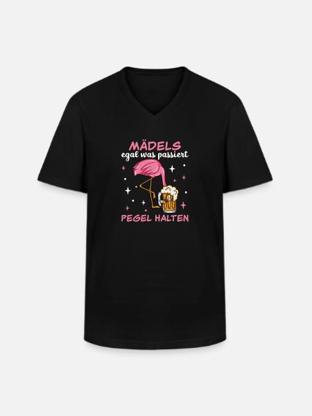 Flamingo JGA - Männer-T-Shirt mit V-Ausschnitt - Schwarz