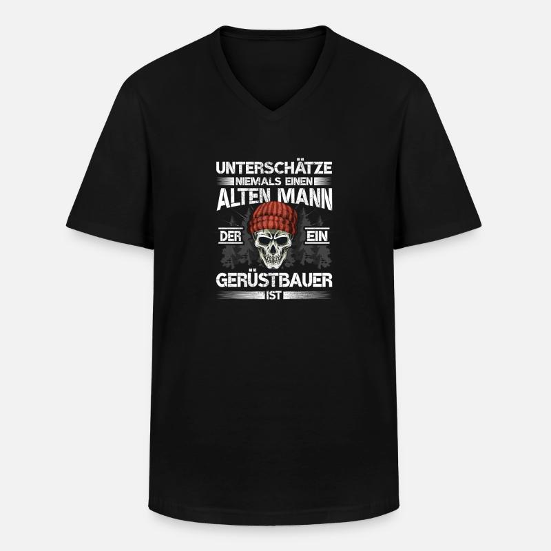 Gerüstbauer - Männer-T-Shirt mit V-Ausschnitt - Schwarz