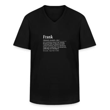 Frank Definition Namenstag Geburtstag Name - Männer-T-Shirt mit V-Ausschnitt - Schwarz - Vorne - AI Model Male 178 dark (178cm)