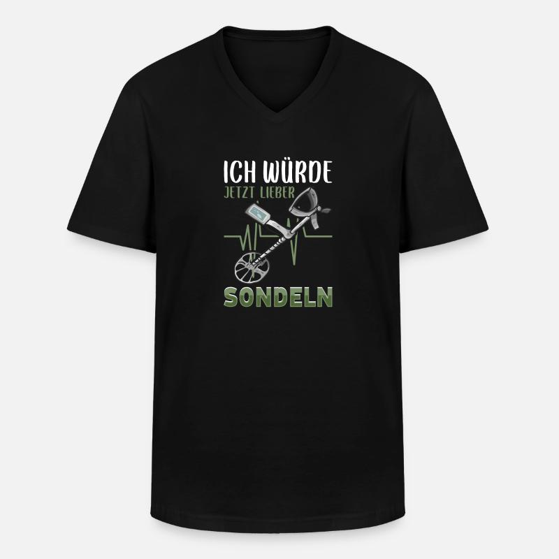 Sondeln - Männer-T-Shirt mit V-Ausschnitt - Schwarz