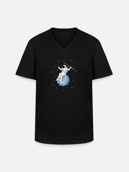 Speerwurfstrecker Leichtathletik Speerwerfer - Männer-T-Shirt mit V-Ausschnitt - Schwarz