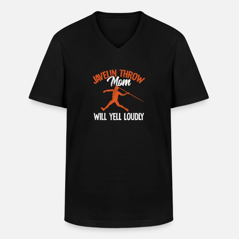 Speerwurfstrecker Leichtathletik Speerwerfer - Männer-T-Shirt mit V-Ausschnitt - Schwarz