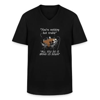 Klarinette Player Orchestra Musiker - Männer-T-Shirt mit V-Ausschnitt - Schwarz - Vorne - AI Model Male 178 dark (178cm)
