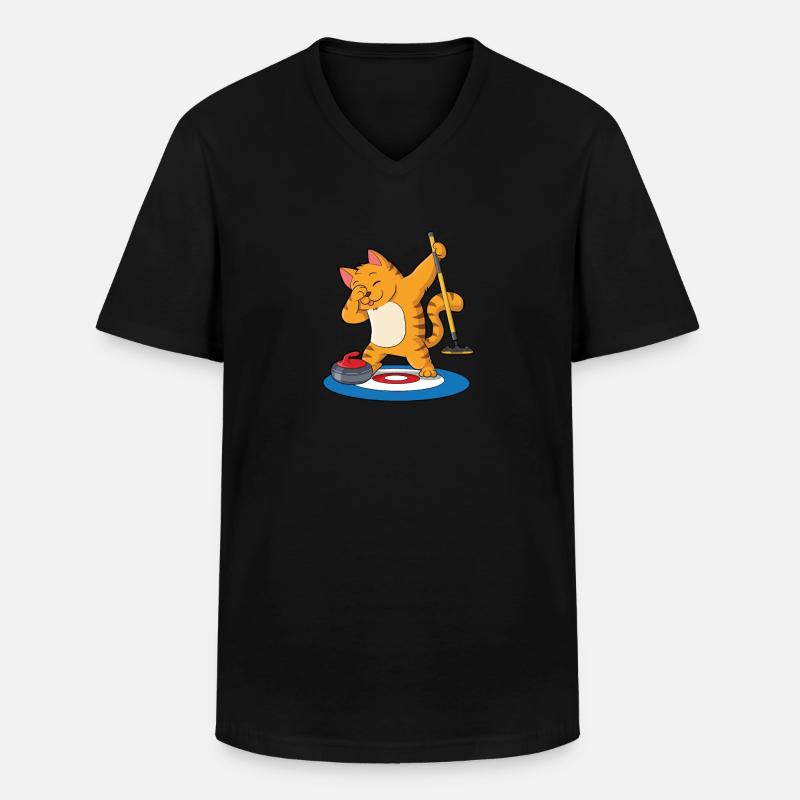 Locken - Männer-T-Shirt mit V-Ausschnitt - Schwarz