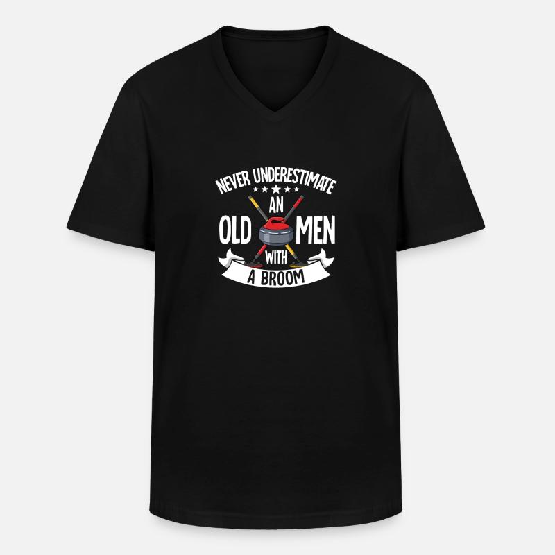 Locken - Männer-T-Shirt mit V-Ausschnitt - Schwarz