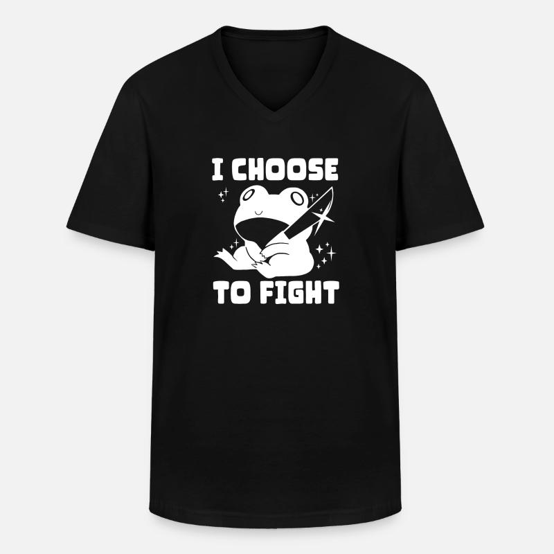 I choose fight - Männer-T-Shirt mit V-Ausschnitt - Schwarz
