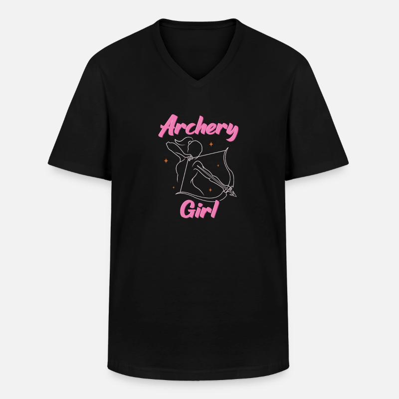 Archery Bogenschießen Bogen - Männer-T-Shirt mit V-Ausschnitt - Schwarz