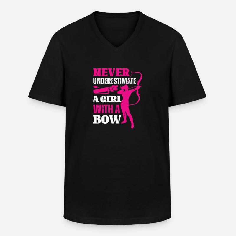 Archery Bogenschießen Bogen - Männer-T-Shirt mit V-Ausschnitt - Schwarz