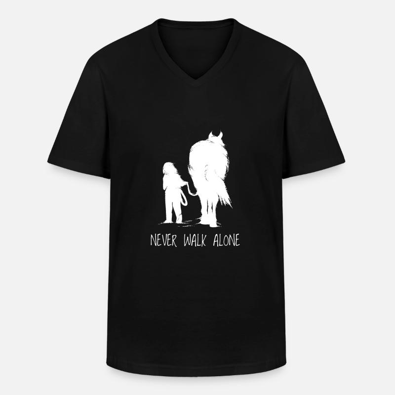 Pferde Geschenk Mädchen Reiten Reiterin - Männer-T-Shirt mit V-Ausschnitt - Schwarz