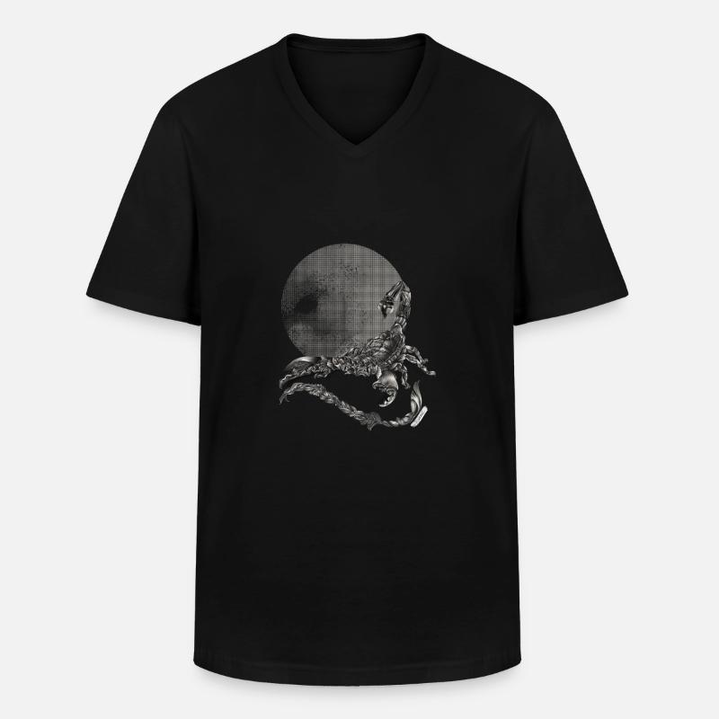 Skorpion Sternzeichen - Männer-T-Shirt mit V-Ausschnitt - Schwarz