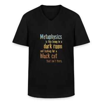 Metaphysik Phrasen Philosophie - Männer-T-Shirt mit V-Ausschnitt - Schwarz - Vorne - AI Model Male 178 dark (178cm)