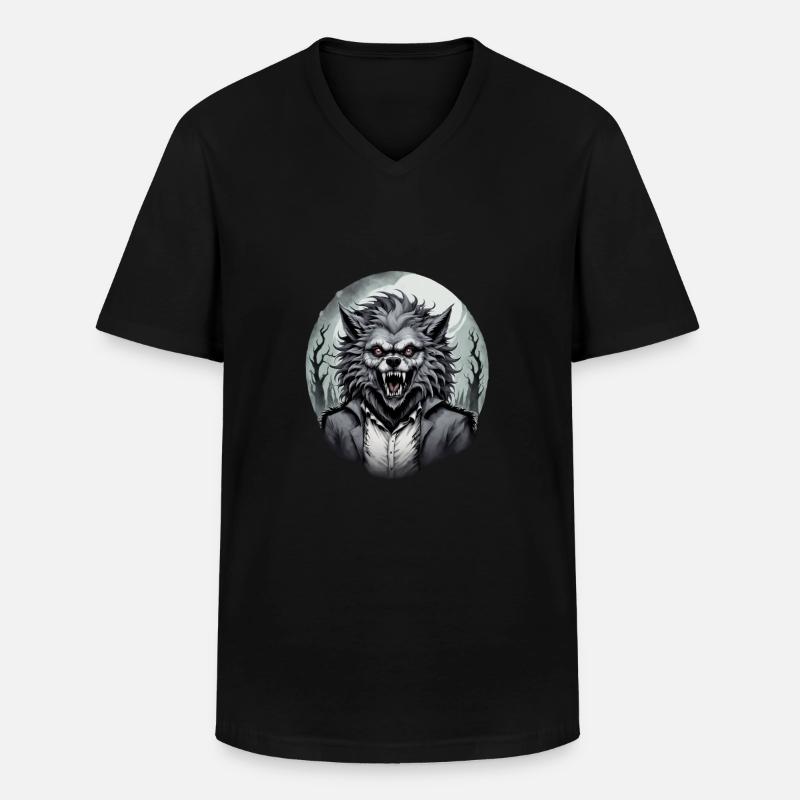 WERWOLF im Kostüm 3 - Männer-T-Shirt mit V-Ausschnitt - Schwarz
