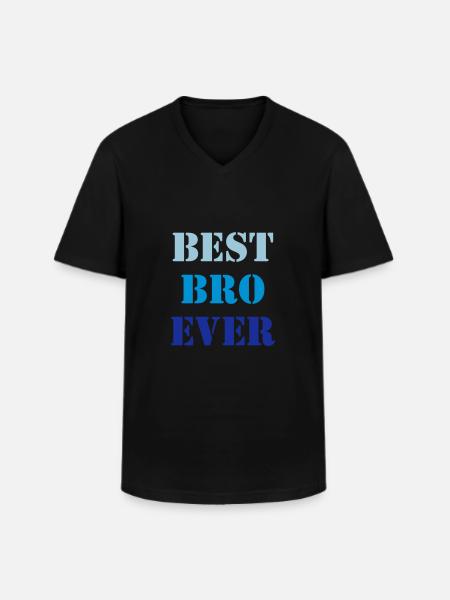 Best bro ever - Männer-T-Shirt mit V-Ausschnitt - Schwarz