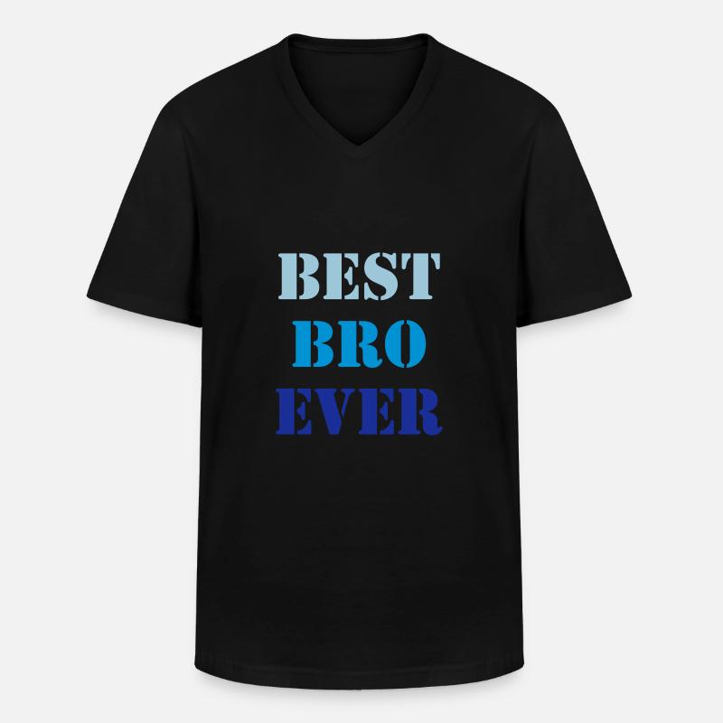 Best bro ever - Männer-T-Shirt mit V-Ausschnitt - Schwarz