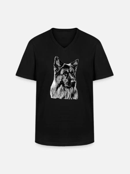 Schäferhund Deutscher Schäferhund German Shepherd - Men's V-Neck T-Shirt - black