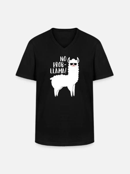 Pas de probllama - T-shirt col V Homme - noir