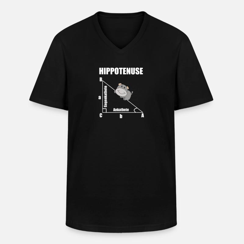 Nerd Geometrie Hippotenuse Hypotenuse Mathe - Männer-T-Shirt mit V-Ausschnitt - Schwarz