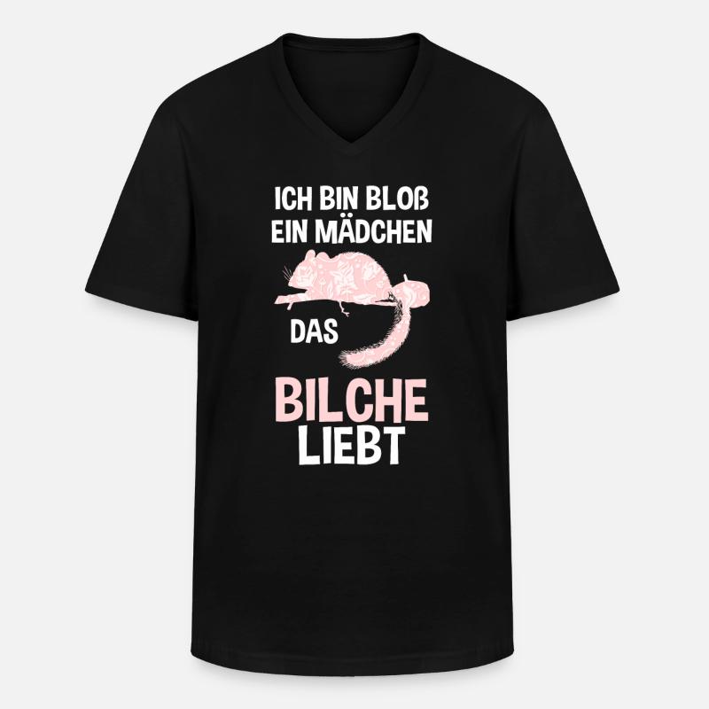 Bilch - Männer-T-Shirt mit V-Ausschnitt - Schwarz