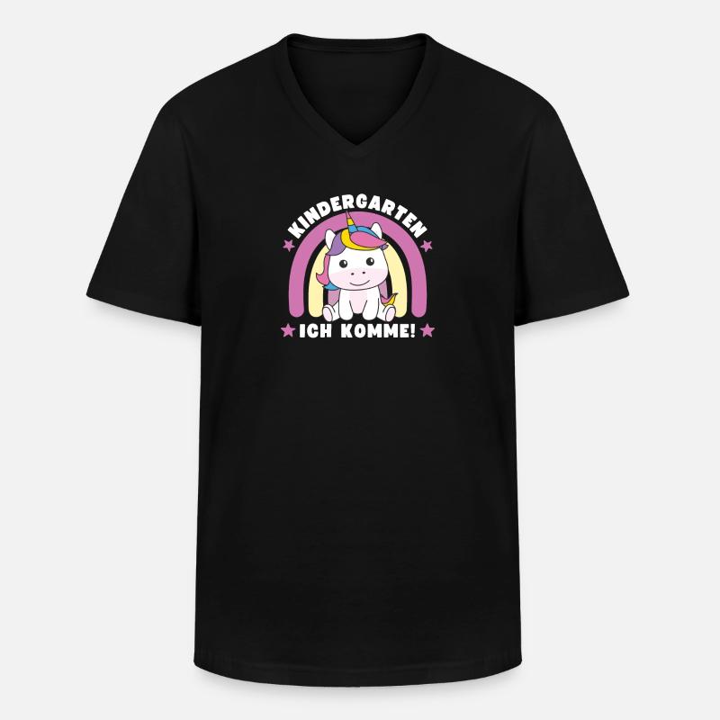 Kindergarten Ich Komme! - Männer-T-Shirt mit V-Ausschnitt - Schwarz