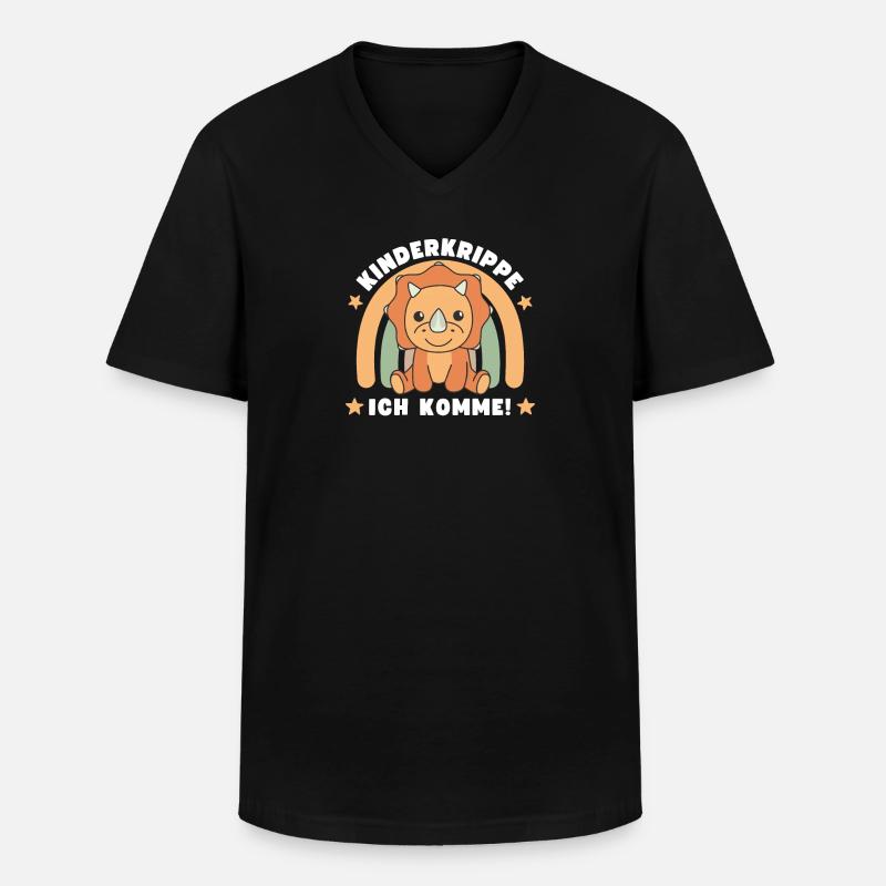 Kinderkrippe Ich Komme! - Männer-T-Shirt mit V-Ausschnitt - Schwarz