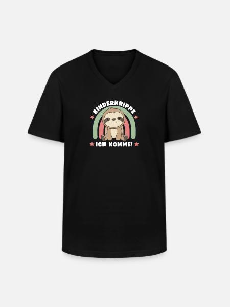 Kinderkrippe Ich Komme! - Männer-T-Shirt mit V-Ausschnitt - Schwarz