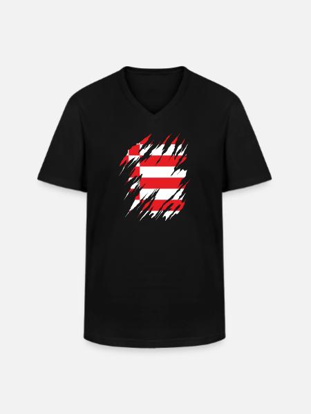 Bremen Flag Bremen Flag - Men's V-Neck T-Shirt - black