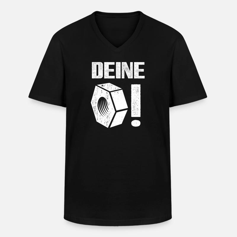 Deine Mutter! - Männer-T-Shirt mit V-Ausschnitt - Schwarz