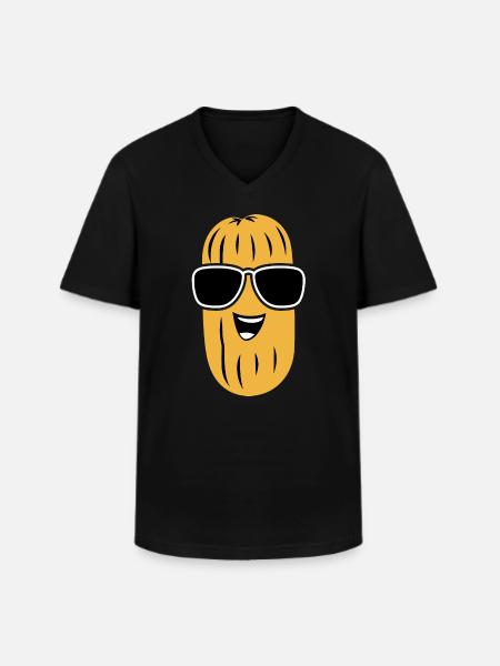 Peanuts Humor Small Peanut - Men's V-Neck T-Shirt - black