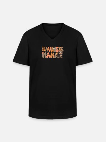 Havanese Groovy Havanese Mom - Men's V-Neck T-Shirt - black