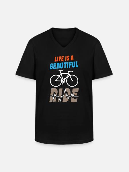 Life is Beautiful Ride - Men's V-Neck T-Shirt - black
