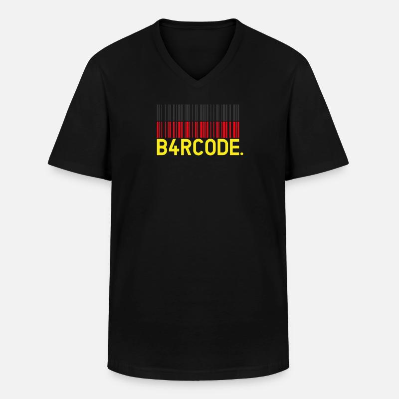 B4RCODE. Germany - Männer-T-Shirt mit V-Ausschnitt - Schwarz