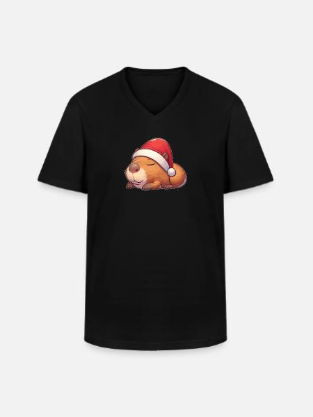 Chapeau de Noël Fées de Noël - T-shirt col V Homme - noir
