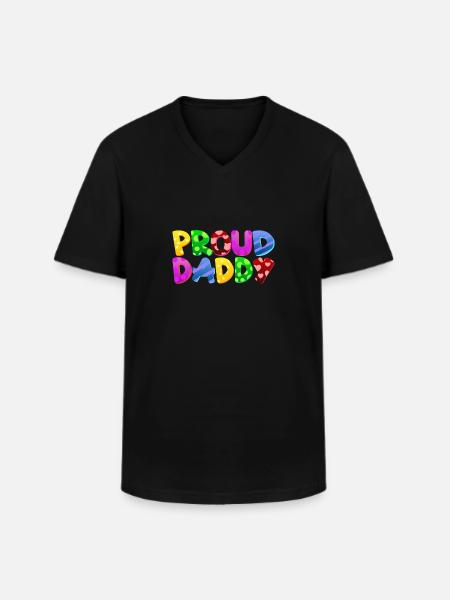 Baby Parents Child Gift Sayings Birth Mom Dad - Men's V-Neck T-Shirt - black