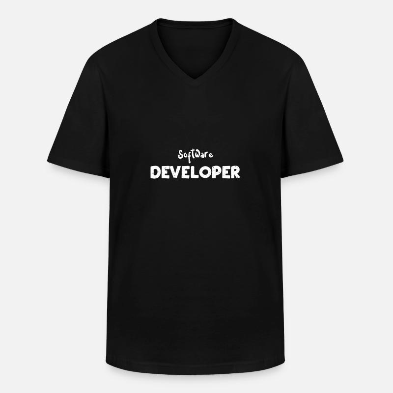 Software Developer - Coding - Männer-T-Shirt mit V-Ausschnitt - Schwarz