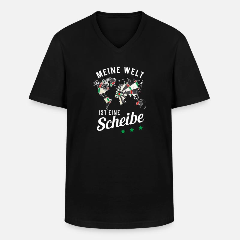 Dart - Männer-T-Shirt mit V-Ausschnitt - Schwarz