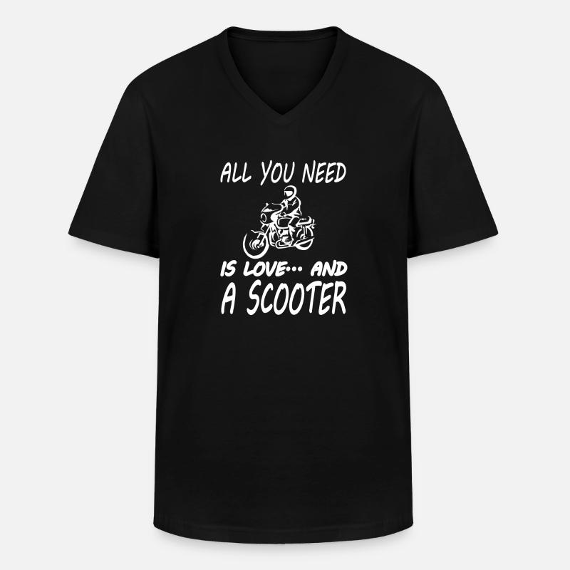 Roller fahren Rollerfahrer Stuntman Geschenkidee - Männer-T-Shirt mit V-Ausschnitt - Schwarz